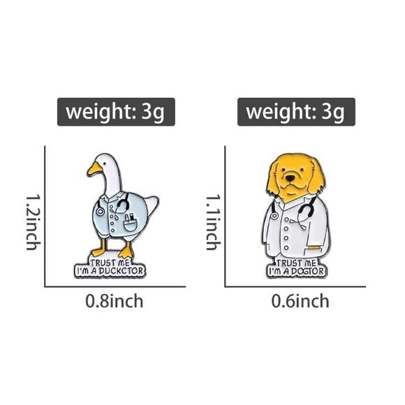 "Trust Me I'm a Ducktor" enamel pin NEW - Picture 2 of 2